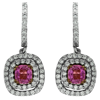 2.09ct.tw. Diamond And Pink Sapphire Earrings Sapphire 1.27ct.tw. 18KWY DKE001194